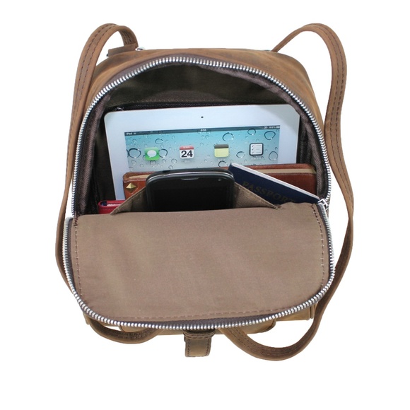 Full Grain Cowhide Leather Backpack LK13WR